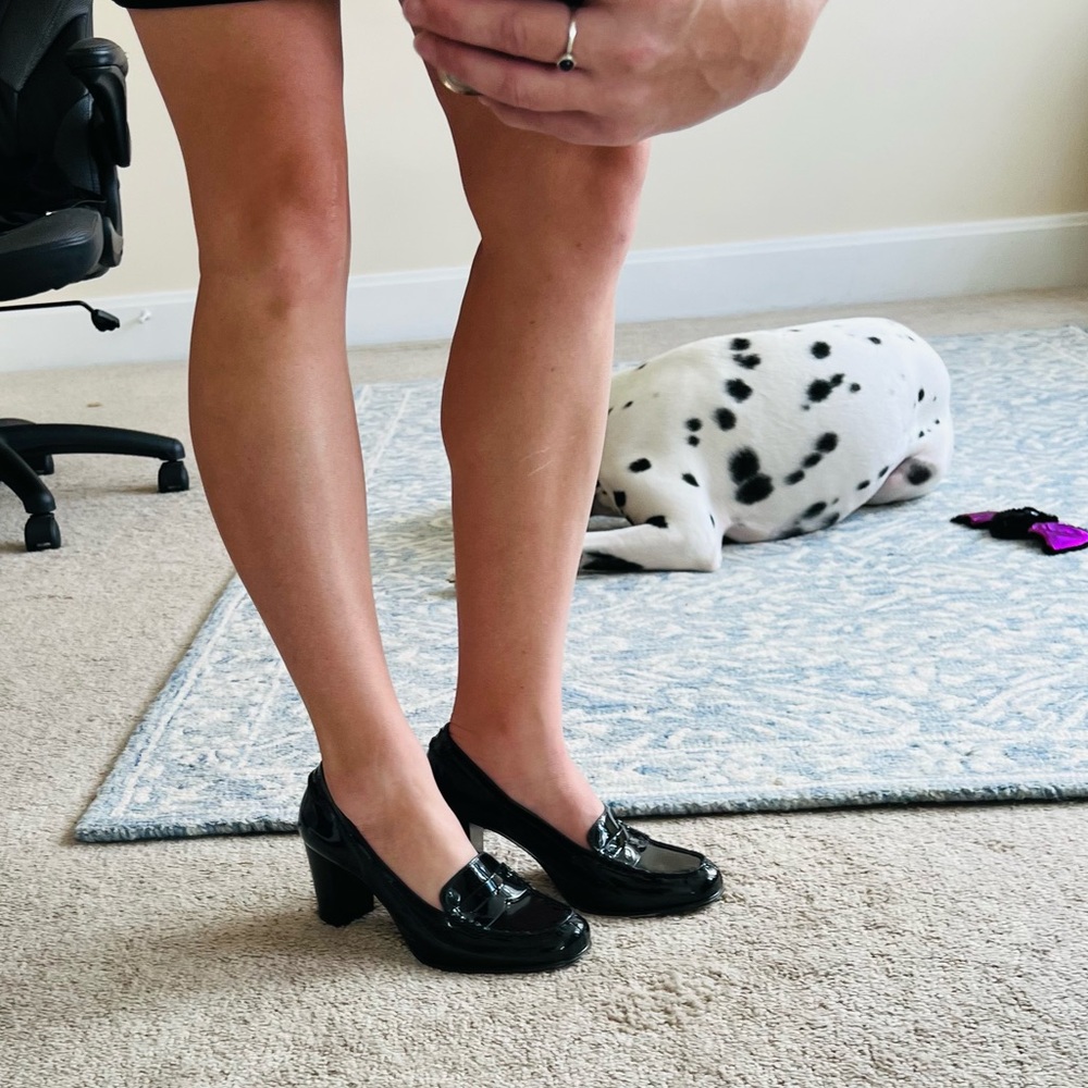 Michael Kors Black Buchanan Block Heel Loafer Pump